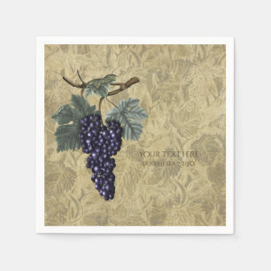 Guardanapo De Papel Festa de Degustação de Vinho da Vinha de Uvas Roxa