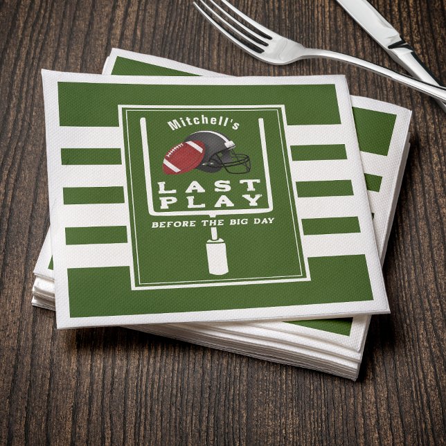 Guardanapo De Papel Festa de Despedida de Futebol Última Jogada Antes  (Criador carregado)