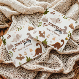 Guardanapo De Papel Festa de Dinossauro Neutro e Bonito Aniversário