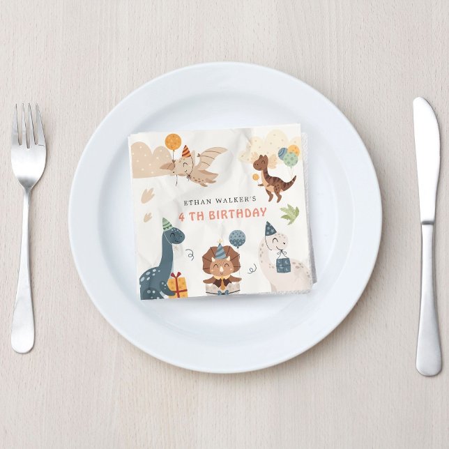 Guardanapo De Papel Festa de Dinossauros Cachorros Aniversário de cria (Criador carregado)