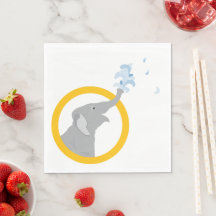 Festa de Elefantes Modernos para Bebês Napkins