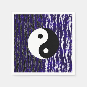 Guardanapo De Papel Festa de Energia Zen Tranquilidade Azul Yin Yang
