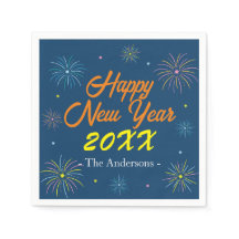 Festa de Feliz ano novo de cor plana - Azul Marinh