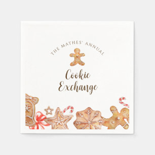 Guardanapo De Papel Festa de Férias do Cookie Exchange Napkins