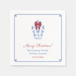 Guardanapo De Papel Festa de Férias Vermelho de Fita Vermelha de Ginge