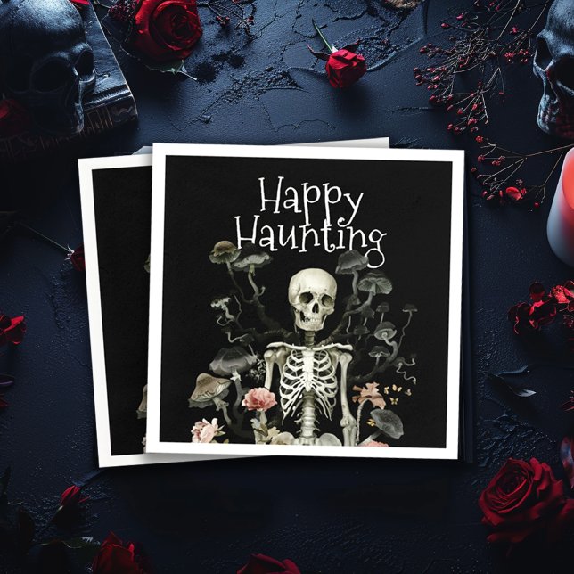 Guardanapo De Papel Festa de Floresta Assombrada de Halloween Skeleton (Criador carregado)