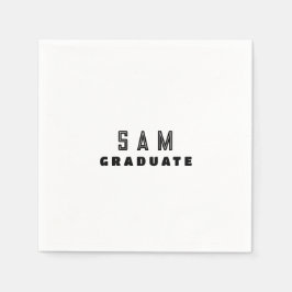 Guardanapo De Papel Festa de formatura B/W personalizada
