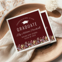 Festa de Formatura Boho Wildflowers Burgundy