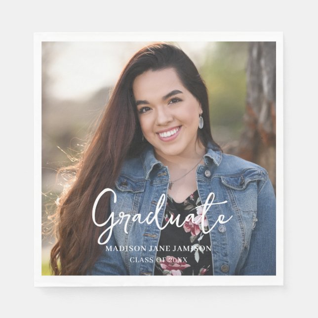 Guardanapo De Papel Festa de formatura de fotos (Frente)