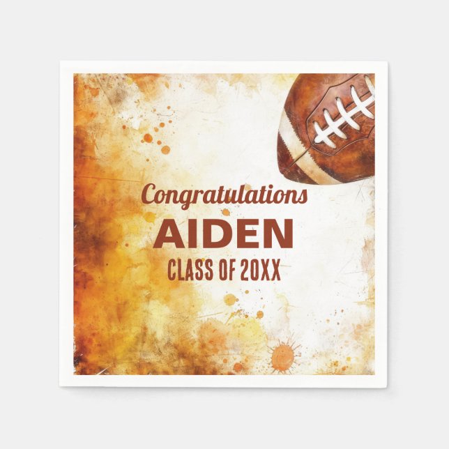 Guardanapo De Papel Festa de formatura de futebol (Frente)