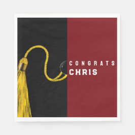 Guardanapo De Papel Festa de formatura Maroon Napkins