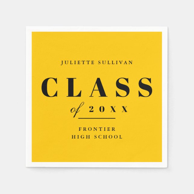 Guardanapo De Papel Festa de formatura mínima (Frente)