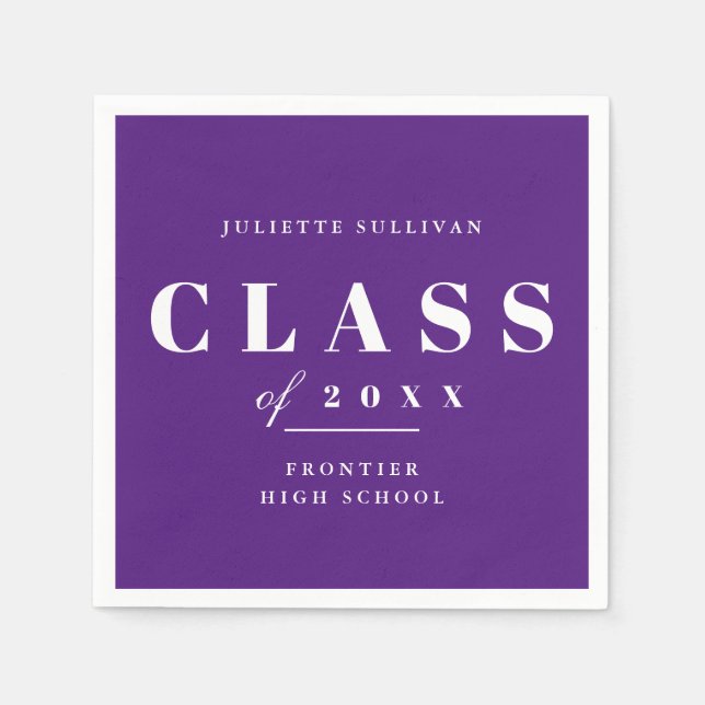 Guardanapo De Papel Festa de formatura mínima (Frente)