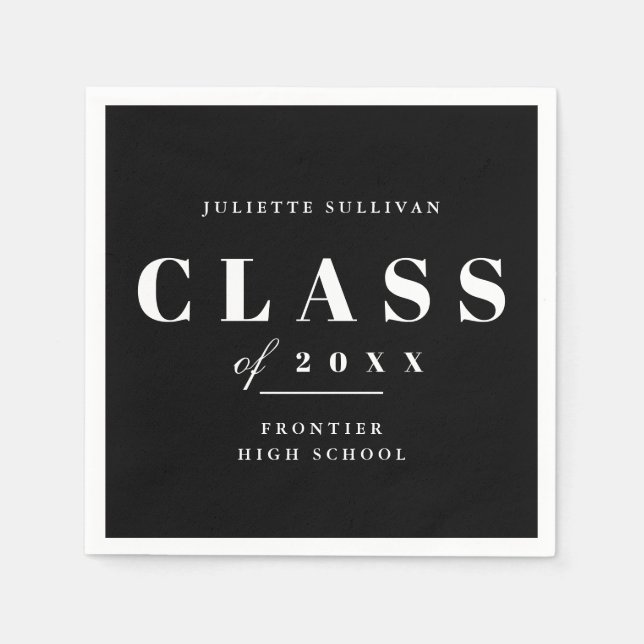 Guardanapo De Papel Festa de formatura mínima (Frente)