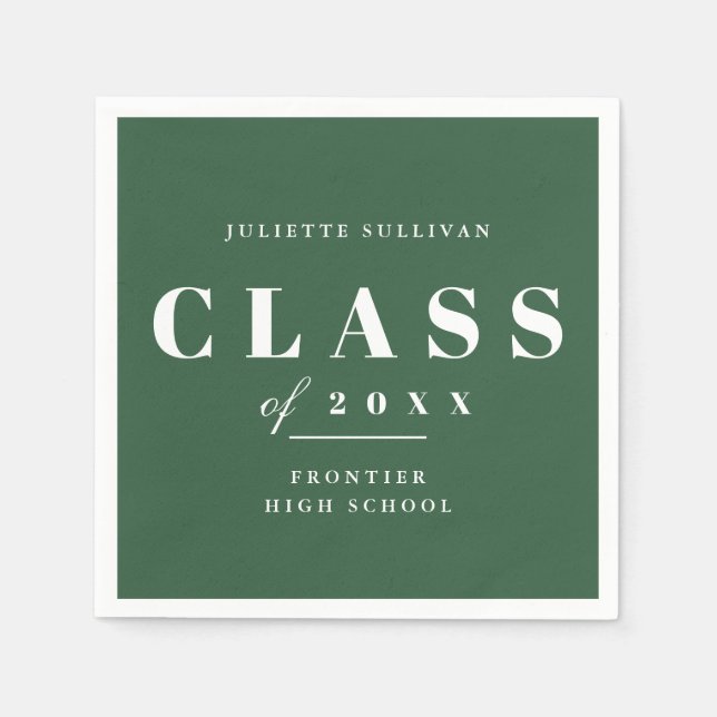 Guardanapo De Papel Festa de formatura mínima (Frente)