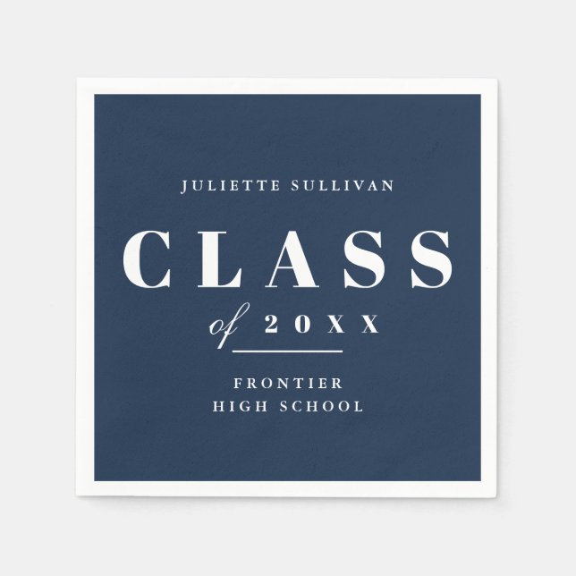 Guardanapo De Papel Festa de formatura mínima (Frente)