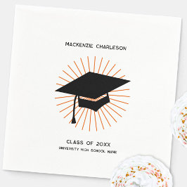 Guardanapo De Papel Festa de Formatura Minimalista Personalizada