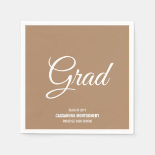 Guardanapo De Papel Festa de formatura Moderna Minimalista Boho Tan