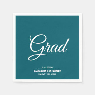 Guardanapo De Papel Festa de formatura Moderna Minimalista Teal