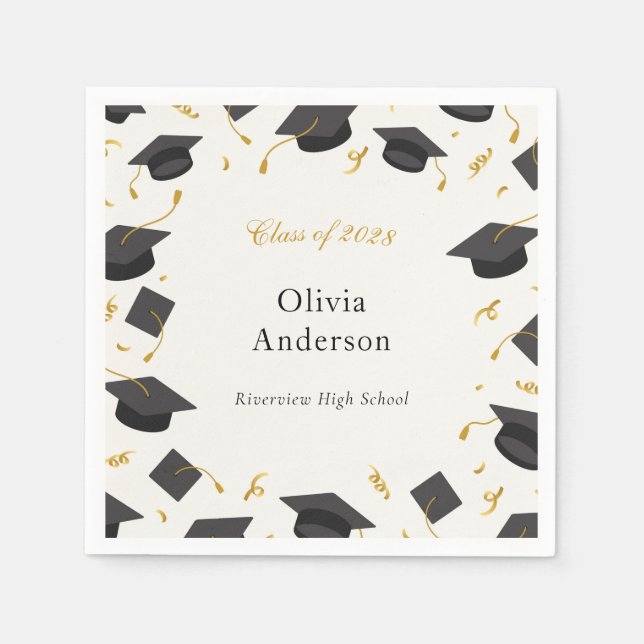Guardanapo De Papel Festa de formatura personalizada (Frente)