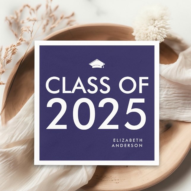 Guardanapo De Papel Festa de formatura Personalizada Azul do Marinho M (Criador carregado)