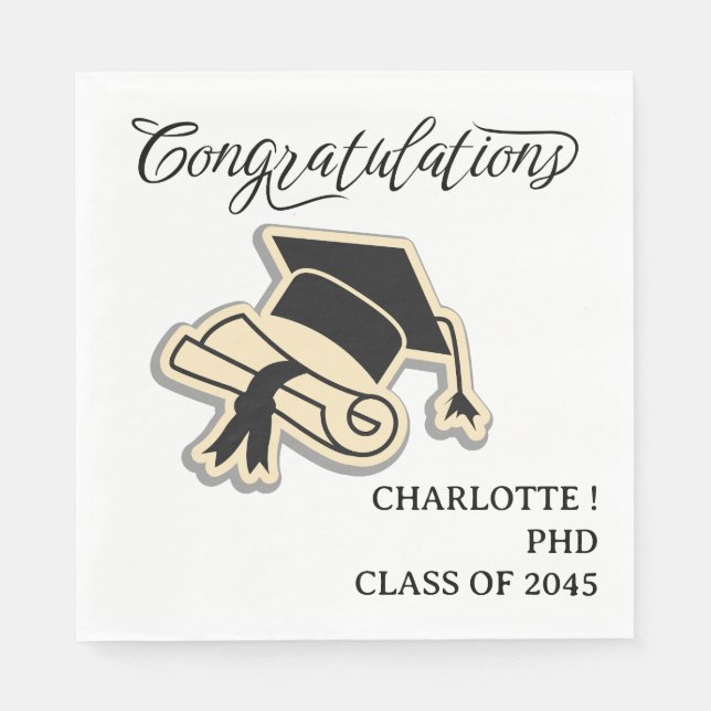 GUARDANAPO DE PAPEL FESTA DE FORMATURA PHD (Frente)