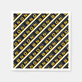 Guardanapo De Papel Festa de formatura Preta Dourada Moderna