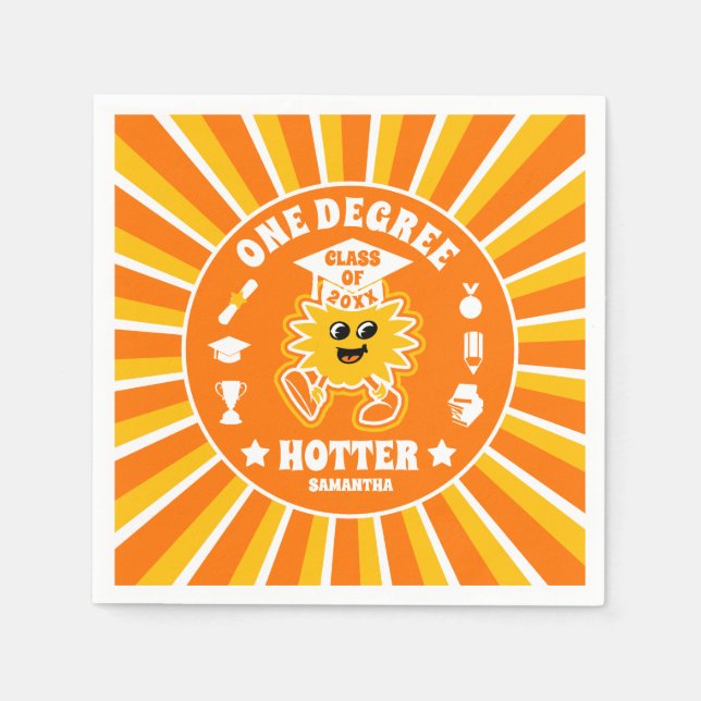 Guardanapo De Papel Festa de formatura retrorreflectora de um grau mai (Frente)