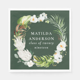 Guardanapo De Papel Festa de formatura tropical floral da grinalda