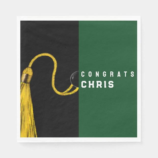 Guardanapo De Papel Festa de formatura Verde (Frente)