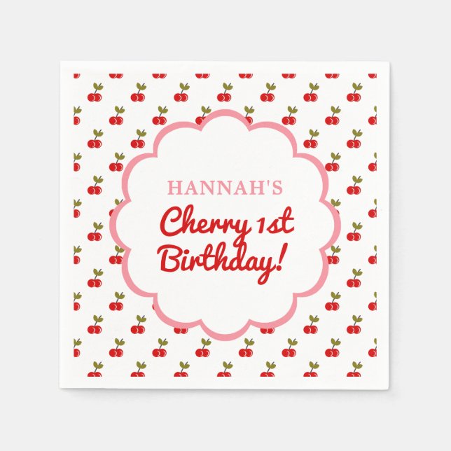 Guardanapo De Papel Festa de Fotografia do primeiro aniversario Retro  (Frente)