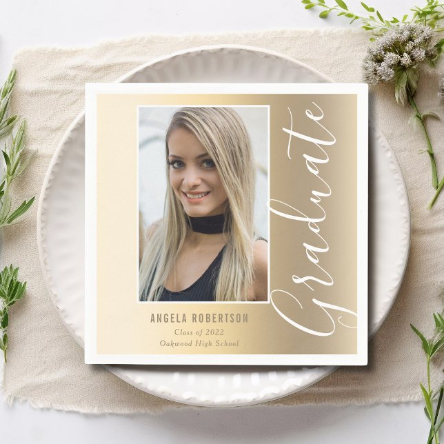 Guardanapo De Papel Festa de Fotografia Moderna com Script de Na moda  (Criador carregado)