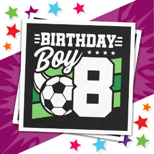 Guardanapo De Papel Festa de futebol de 8 anos, 8 anos, garoto de aniv