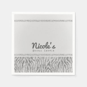 Guardanapo De Papel Festa de Glama de Sequências Sparkle de Zebra Bran