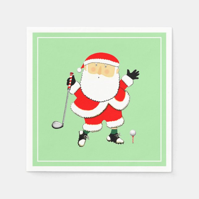 Guardanapo De Papel Festa de Golfe de Natal (Frente)