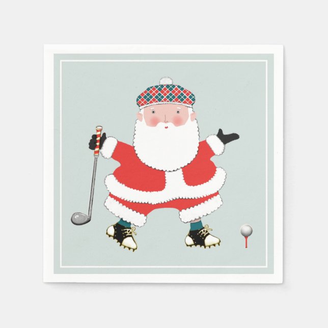 Guardanapo De Papel Festa de Golfe de Natal (Frente)