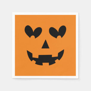 Guardanapo De Papel Festa de Halloween da Abóbora Feliz Laranja e Pret