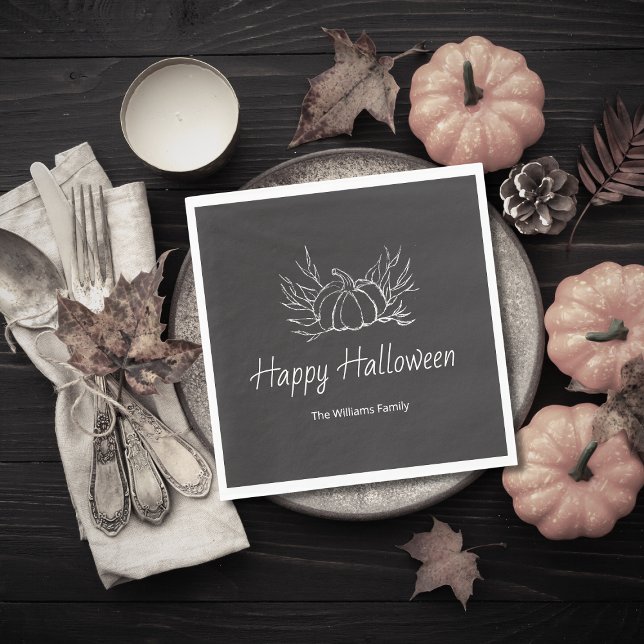 Guardanapo De Papel Festa de Halloween de Cartolina Rústica Simples (Criador carregado)