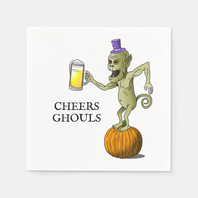 Guardanapo De Papel Festa de Halloween de Cheers Ghouls (Frente)