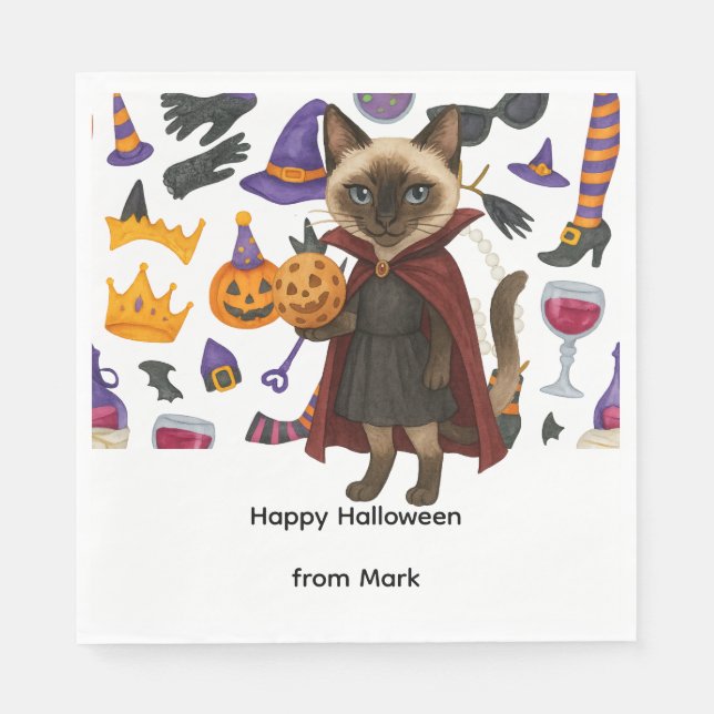 Guardanapo De Papel Festa de halloween de pickleball para amantes de g (Frente)