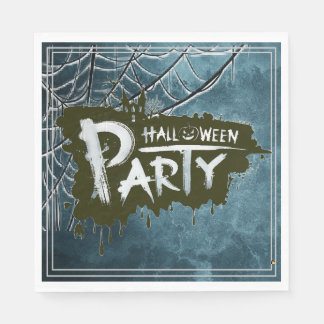 Guardanapo De Papel Festa de Halloween para Adultos Vintage Gótico Azu