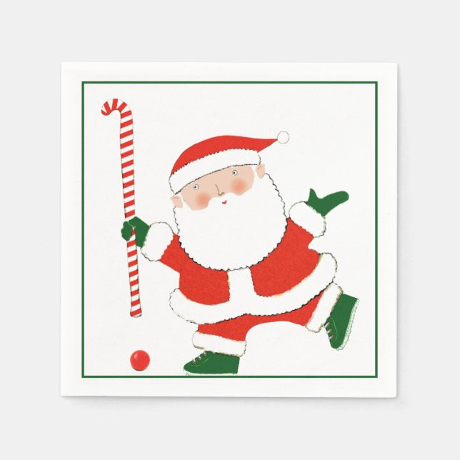 Guardanapo De Papel Festa de Hockey em Campo (Frente)