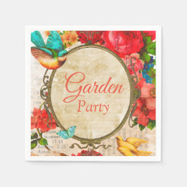 Guardanapo De Papel Festa de Jardim de Aquarela