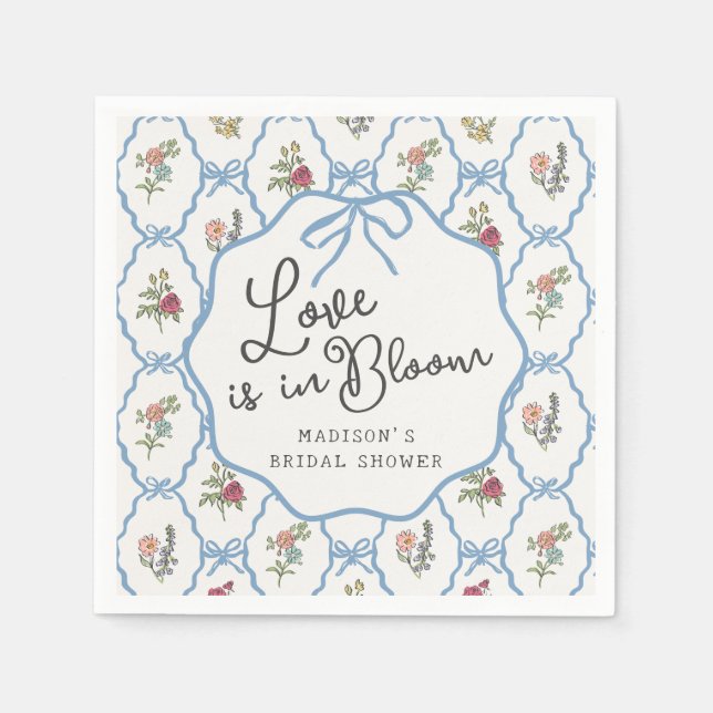 Guardanapo De Papel Festa de Jardim de Verão Vibrante Chuveiro de Noiv (Frente)