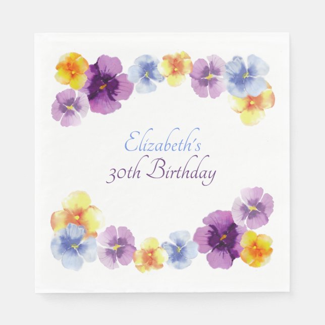 Guardanapo De Papel Festa de Jardim Rústico Charme Boho Floral Anivers (Frente)