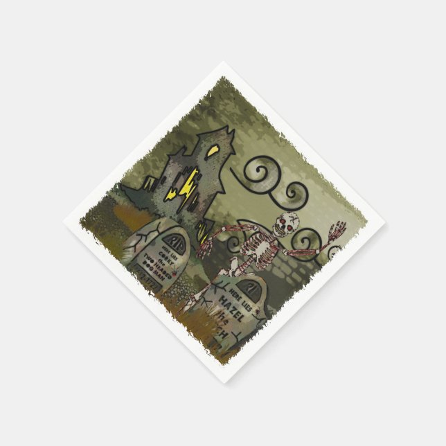 Guardanapo De Papel Festa de Meia-Noite Graveyard Whimsical HALLOWEEN (Canto)