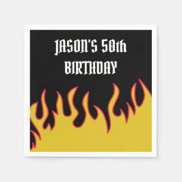 Guardanapo De Papel Festa de Mensagens Personalizadas do Rock and Roll