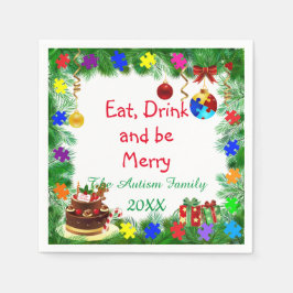 Guardanapo De Papel Festa de Natal Autismo
