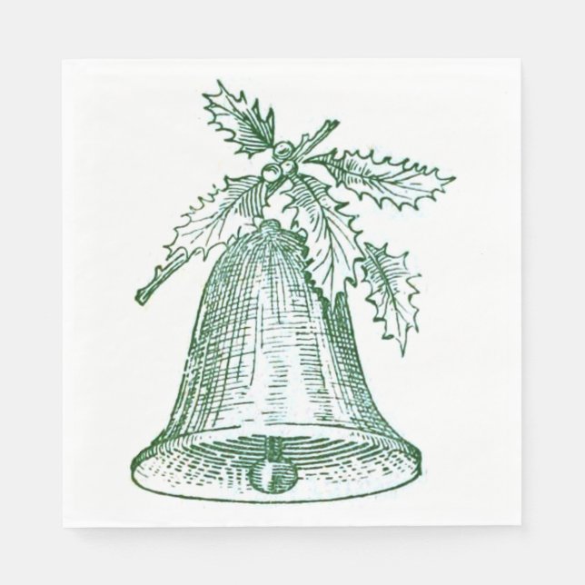 Guardanapo De Papel Festa de Natal com Holly (Frente)