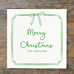 Guardanapo De Papel Festa de Natal de Design Minimalista Personalizada